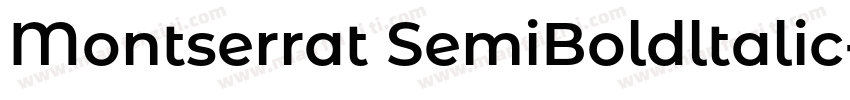 Montserrat SemiBoldltalic字体转换